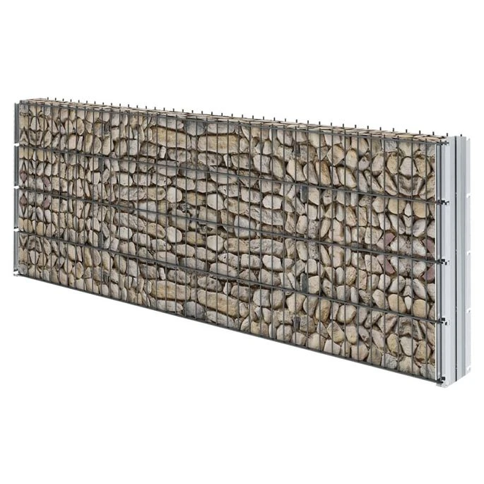 Clôture De Gabion 2D Acier Galvanisé 2,008x0,83m 16m Total Gris – Image 3