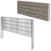 Clôture De Gabion 2D Acier Galvanisé 2,008x0,83m 8 M Total Gris