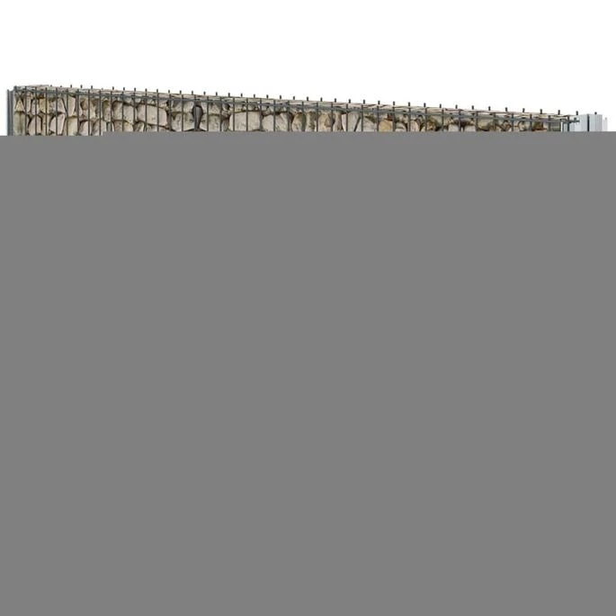 Clôture De Gabion 2D Acier Galvanisé 2,008x1,03m 10m Total Gris – Image 3