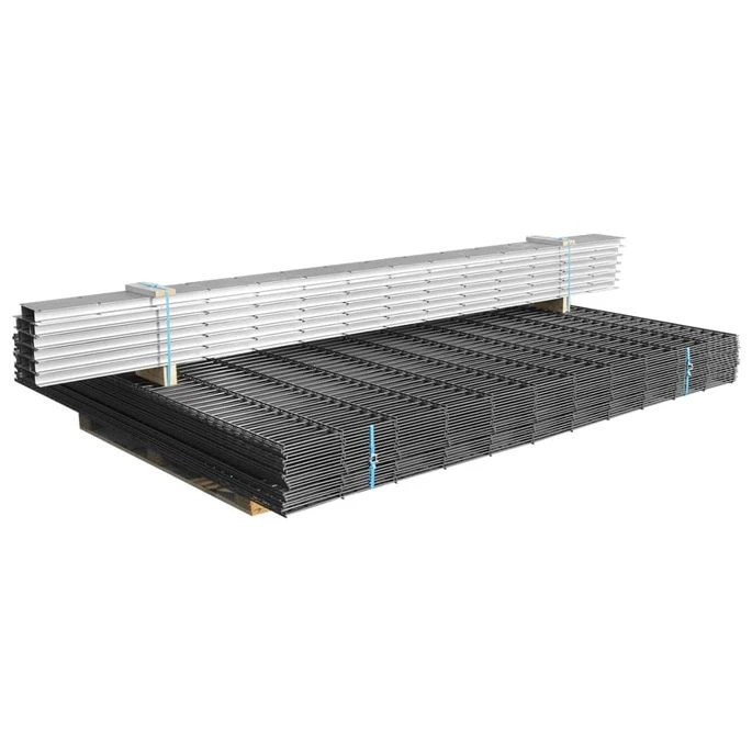 Clôture De Gabion 2D Acier Galvanisé 2,008x1,03m 4 M Total Gris – Image 7