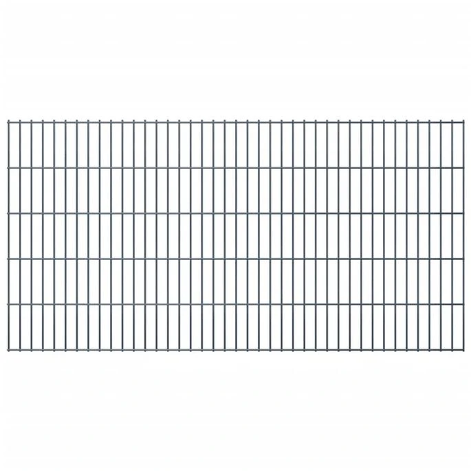 Clôture De Gabion 2D Acier Galvanisé 2,008x1,03m 4 M Total Gris – Image 8