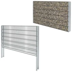 Clôture De Gabion 2D Acier Galvanisé 2,008x1,23m 14m Total Gris