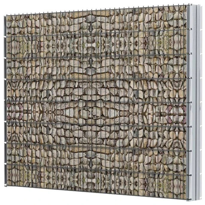 Clôture De Gabion 2D Acier Galvanisé 2,008x1,63m 2 M Total Gris – Image 3