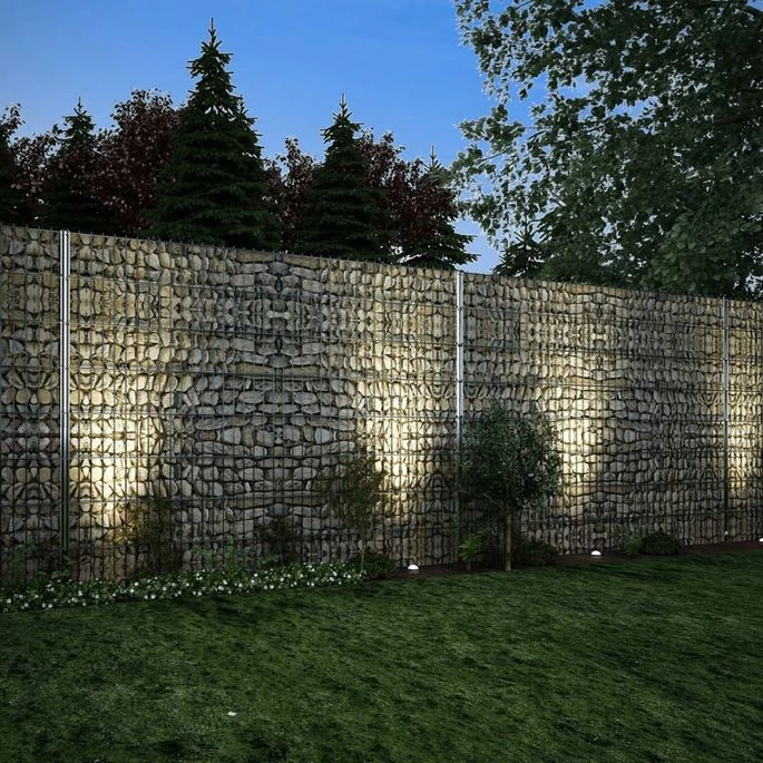 Clôture De Gabion 2D Acier Galvanisé 2,008x1,63m 2 M Total Gris – Image 4
