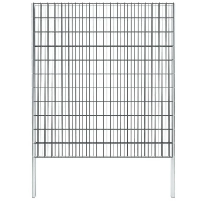 Clôture De Gabion 2D Acier Galvanisé 2,008x2,23m 12m Total Gris – Image 2