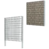 Clôture De Gabion 2D Acier Galvanisé 2,008x2,23m 8 M Total Gris