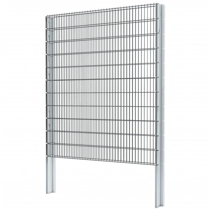 Clôture De Gabion 2D Acier Galvanisé 2,008x2,23m 8 M Total Gris – Image 5