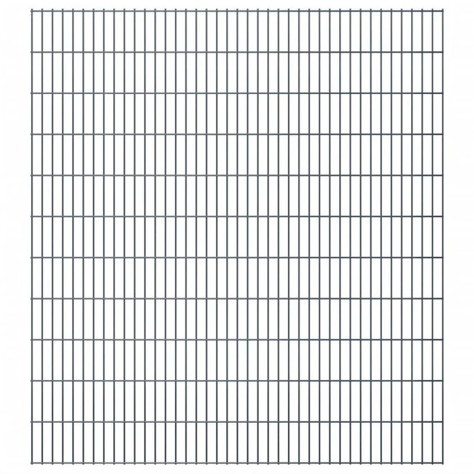 Clôture De Gabion 2D Acier Galvanisé 2,008x2,23m 8 M Total Gris – Image 7