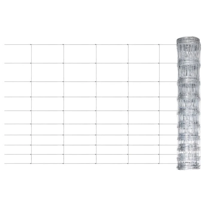 Clôture De Jardin Acier Galvanisé Argenté 50x1 M