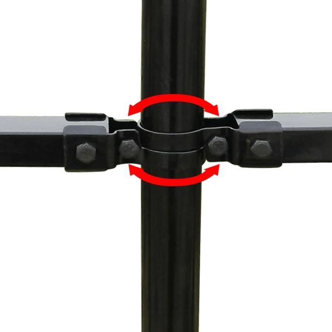 Clôture De Jardin Avec Dessus En Lance Acier (0,5-0,75)x6m Noir – Image 3