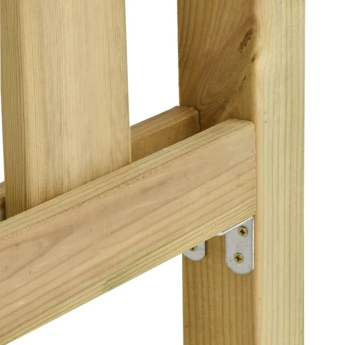 Clôture De Jardin Bois De Pin Imprégné 10,62x1,1 M – Image 7