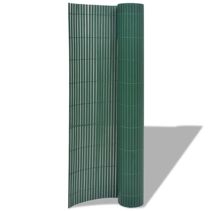 Clôture De Jardin Double Face PVC 195 X 300 Cm Vert – Image 2
