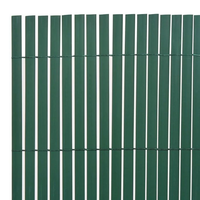 Clôture De Jardin Double Face PVC 195 X 300 Cm Vert – Image 3