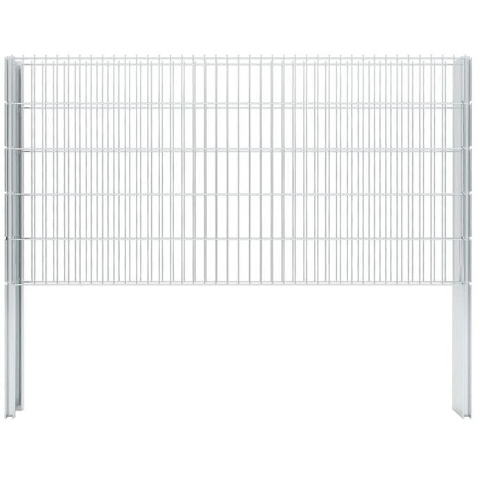 Clôture Gabion 2D Acier Galvanisé 2,008x1,03m 2 M Total Argenté – Image 2