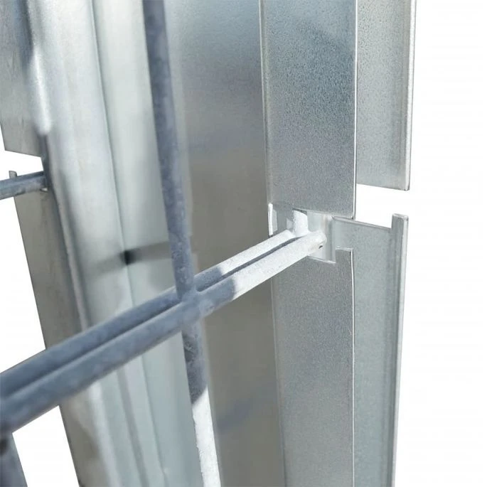 Clôture Gabion 2D Acier Galvanisé 2,008x1,03m 2 M Total Argenté – Image 11