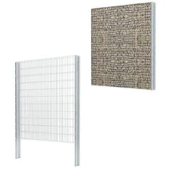 Clôture Gabion 2D Acier Galvanisé 2,008x2,23m 20m Total Argenté