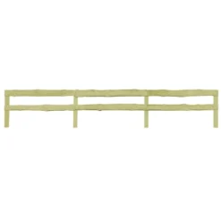 Clôtures De Jardin à 2 Rails 3 Pcs Pin Imprégné 510x90 Cm