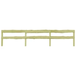 Clôtures De Jardin à 2 Rails 5 Pcs Pin Imprégné 510x60 Cm