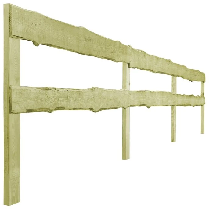 Clôtures De Jardin à 2 Rails 5 Pcs Pin Imprégné 510x60 Cm – Image 2