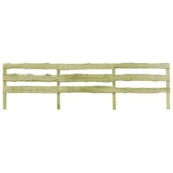 Clôtures De Jardin à 3 Rails 4 Pcs Pin Imprégné 510x120 Cm
