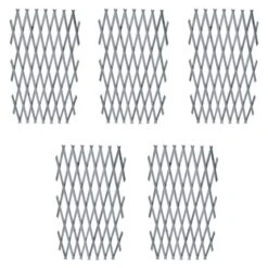 Clôtures En Treillis 5 Pcs Bois De Sapin Massif 180x90 Cm Gris