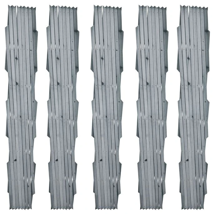 Clôtures En Treillis 5 Pcs Bois De Sapin Massif 180x90 Cm Gris – Image 2