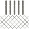 Clôtures En Treillis 5 Pcs Gris Bois De Sapin Massif 180x80 Cm