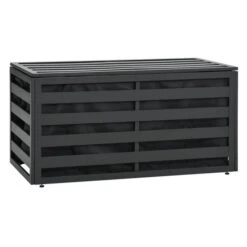 Coffre De Rangement Jardin Métal Anthracite Belie 100 Cm