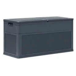 Coffre De Rangement Jardin Plastique Anthracite Cedar