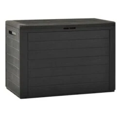 Coffre De Rangement Jardin Polypropylène Anthracite Stag 78 Cm