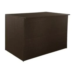 Coffre De Rangement Jardin Résine Tressée Marron Zamen