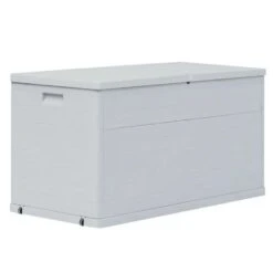 Coffre De Rangement Plastique Gris Clair Nited 120 Cm