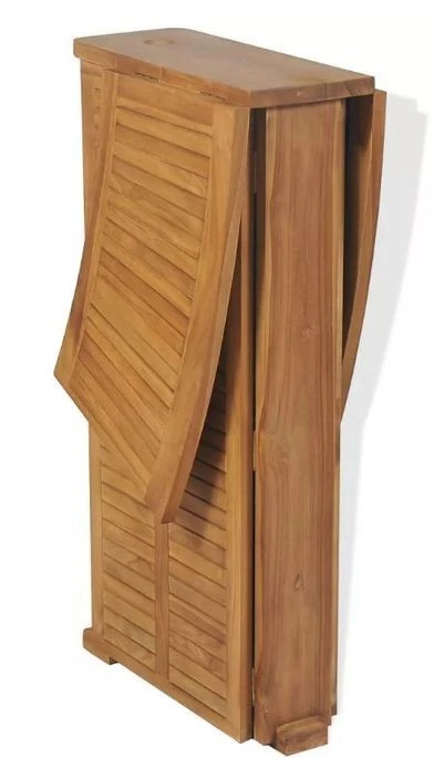 Comptoir De Bar Et 4 Chaises Hautes Teck Massif Clair Aqual – Image 7