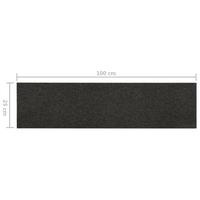 Dalles De Tapis De Sol 16 Pcs 4 M² 25x100 Cm Anthracite – Image 9