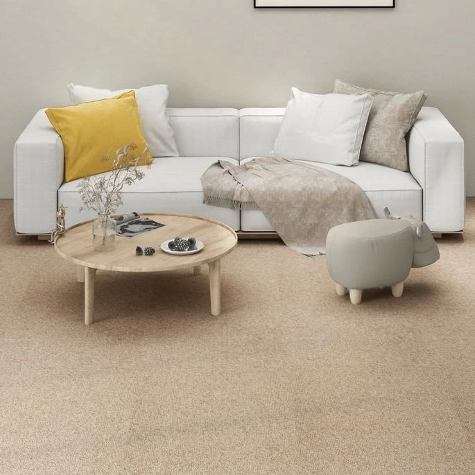 Dalles De Tapis De Sol 16 Pcs 4 M² 25x100 Cm Beige Clair
