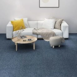 Dalles De Tapis De Sol 16 Pcs 4 M² 25x100 Cm Bleu