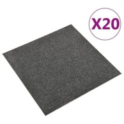Dalles De Tapis De Sol 20 Pcs 5 M² 50x50 Cm Anthracite