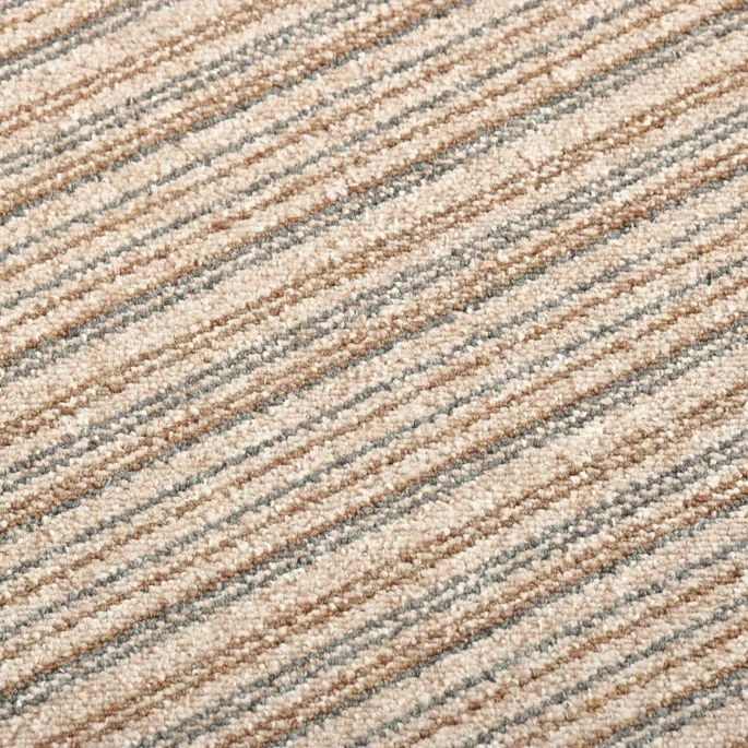Dalles De Tapis De Sol 20 Pcs 5 M² 50x50 Cm Beige Rayé – Image 2