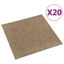 Dalles De Tapis De Sol 20 Pcs 5 M² Beige