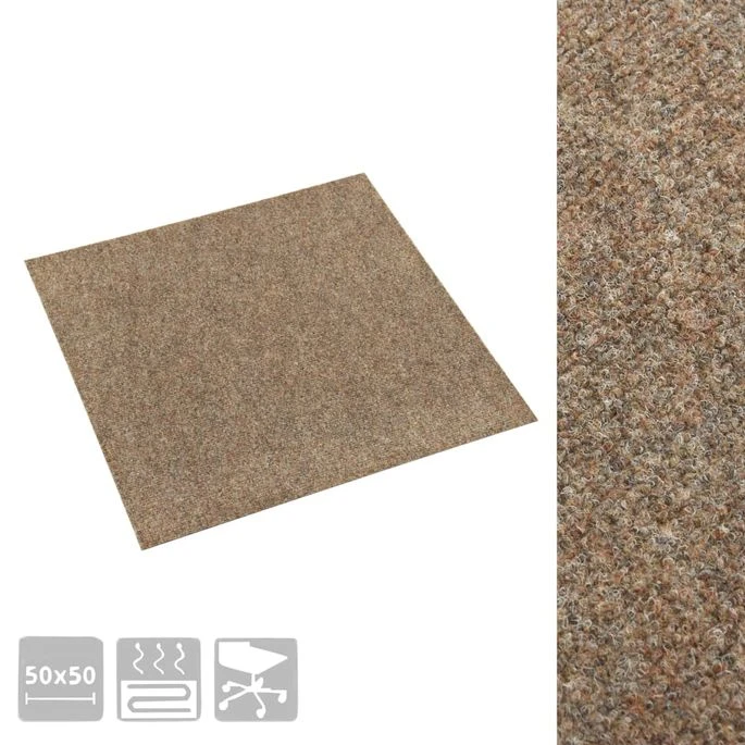 Dalles De Tapis De Sol 20 Pcs 5 M² Beige – Image 3