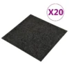 Dalles De Tapis De Sol 20 Pcs 5 M² Noir