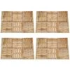 Dalles De Terrasse 24 Pcs 50x50 Cm Bois Marron