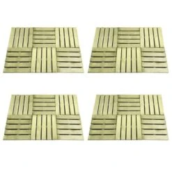 Dalles De Terrasse 24 Pcs 50x50 Cm Bois Vert