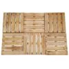 Dalles De Terrasse 6 Pcs 50x50 Cm Bois Marron