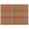 Dalles WPC 60x30 Cm 6 Pcs 1m² Marron