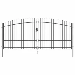 Double Portail Avec Haut Sous Forme De Lance 400 X 225 Cm 2