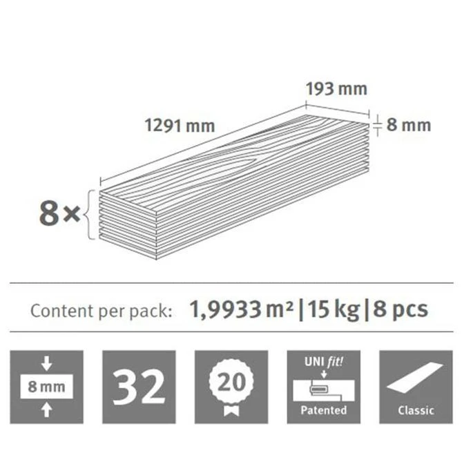 Egger Planches De Plancher Stratifié 19,9 M² 8 Mm Toscolano Oak Light – Image 7