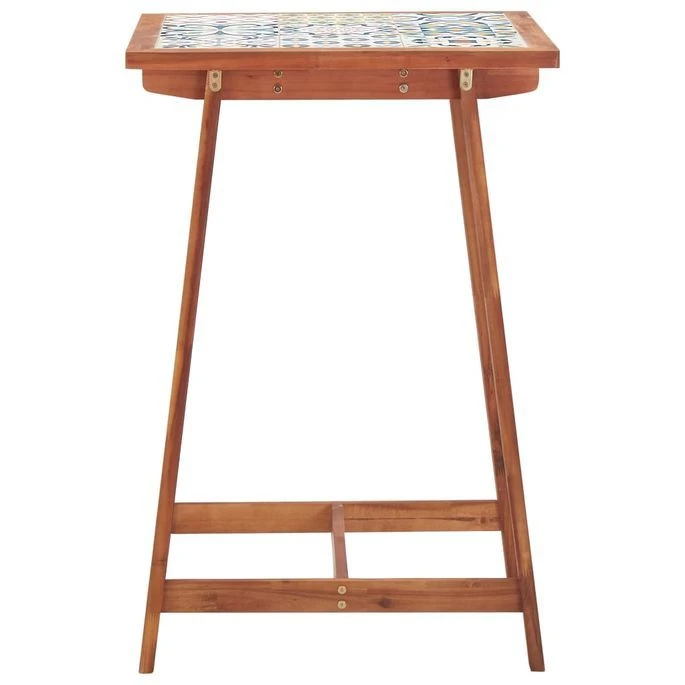 Ensemble De Bar D'extérieur 3 Pcs Carreau Mosaïque Et Acacia – Image 4