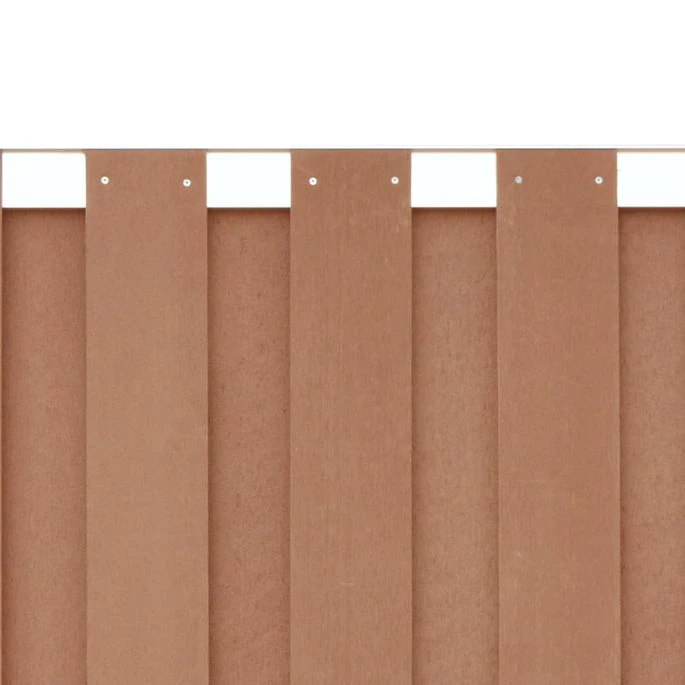 Ensemble De Clôture WPC 4 Carré + 1 Incliné 842 X 185 Cm Marron – Image 6