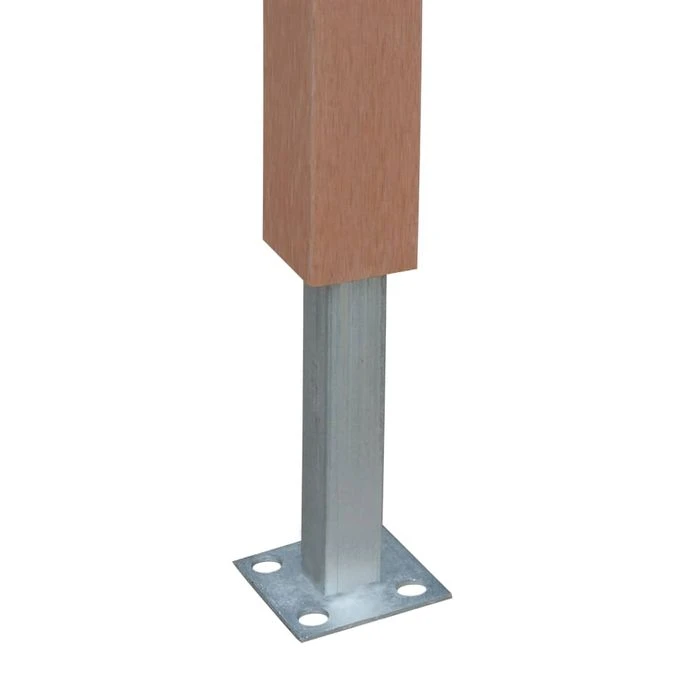 Ensemble De Clôture WPC 4 Carré + 1 Incliné 842 X 185 Cm Marron – Image 9